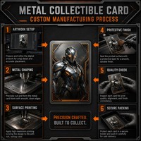 Carte de collection en métal personnalisée Série Lava Frontier Impression haute définition Cadeau souvenir OEM ODM