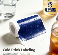 Étiquette autocollante pour capsules de lessive Marabu Dolomit, 52 capsules, résistante à l'eau, en papier acrylique adhésif simple face, origine Chine