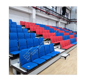 Factory Price Telescopic Seating Systems with Retractable Gym <strong>Blecher</strong> Tip up Seats for High School, College, Church, Music Show - Product Image 1