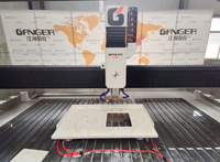 GANGER Nouvelle machine de gravure et de sculpture CNC pour marbre et pierre granitique avec moteur 7,5 kW 380 V, longueur maximale 3000 mm, facile à utiliser