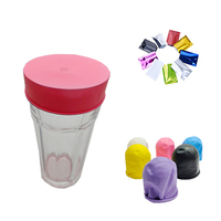 Gobelet personnalisé avec logo, protège-gobelet en latex pour toutes les tailles de gobelets, avec trou pour paille, protège-boisson