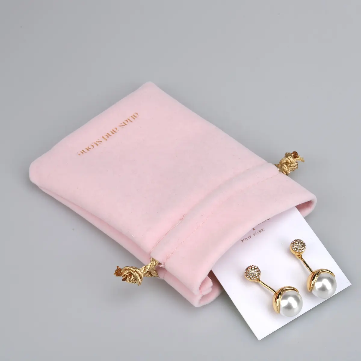 Супермягкий розовый бархатный мешочек для упаковки ювелирных изделий с горячей штамповкой, Розовый бархатный Подарочный мешочек для духов