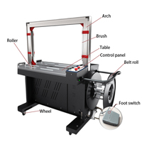 Goldtec Machine de cerclage automatique pour emballage de boîtes en carton, de colis, PP, PET