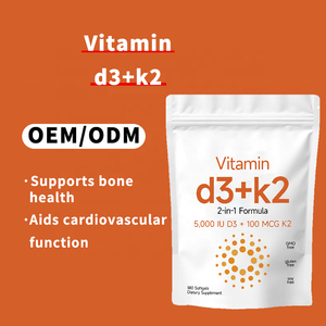 <span class=keywords><strong>D3</strong></span> Vitamini + K2 2'si 1 Arada Yumuşak Kapsüller - 5000 IU <span class=keywords><strong>D3</strong></span> ve 100 mcg K2, GDO'suz, Glutensiz ve Soyasız - 180 Yumuşak Kapsül OEM/ODM - Product Image 3