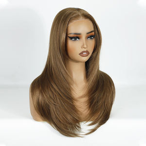 Nuova Collezione <span class=keywords><strong>2026</strong></span> Parrucche Pre-Pizzicate da 22 Pollici con Frontale in Pizzo 13x3 Colore Puro Naturale Parrucche Sintetiche per Donne - Product Image 2