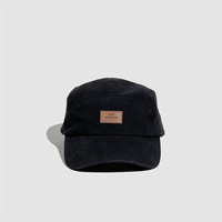 Goedkope 5 Panel Hoed, Outdoor Sport Pet Hoed, Kamp Snapback Hoed Ongestructureerd 5 Paneel Hoed Met Lederen Patch
