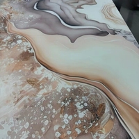 Panneaux muraux PVC effet marbre 1m, 10mm, texture 3D, étanches, modernes, pour cuisine, hôtel, villa - Vente chaude usine