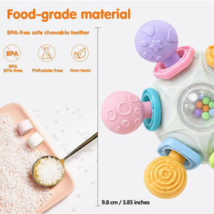 Jouet de <span class=keywords><strong>dentition</strong></span> sensoriel Montessori en gros pour bébés de 0 à 6 mois et de 6 à 12 mois, hochets et jouets de <span class=keywords><strong>dentition</strong></span> pour bébés - Product Image 4
