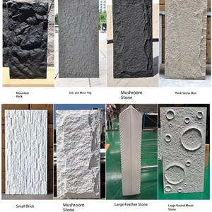 Panneau mural en <span class=keywords><strong>pierre</strong></span> artificielle PU, imperméable, léger, revêtement mural extérieur, pierres pour la décoration de la maison - Product Image 5