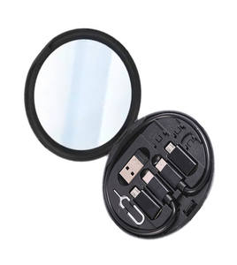 Kit adaptateur multi-câbles de voyage PD 60W 6-en-1 convertisseurs de câble de données de charge boîte de rangement de cartes miroir en cuivre pur pour l'utilisation de l'imprimante - Product Image 3