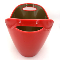 Seau à glace vintage en plastique acrylique de haute qualité pour boissons d'extérieur, idéal pour les fêtes et les boîtes de nuit, design classique pour champagne