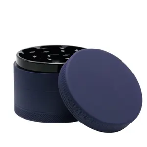 Novas Cores 4 camada 40mm 50mm 63mm 75mm Matte Soft Touch Borracha Herb Grinder Revestimento de Silicone Tabaco Herb Grinder atacado