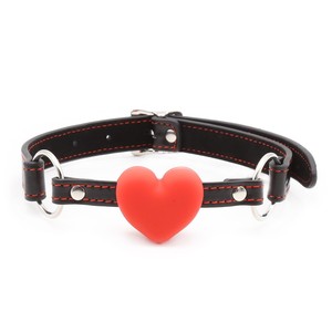 Venta al por mayor de fábrica de juguetes sexuales para adultos, incluyendo correas de cuero, mordedores de silicona en forma de corazón rojo y productos de educación sexual para parejas. - Product Image 2