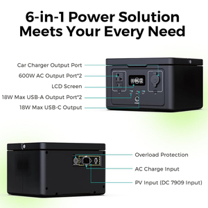 Generador Solar Compacto para Exteriores SOUOP S03Plus 600W 256Wh, Venta al por Mayor en China, OEM/ODM, Estación de Energía Portátil con Función <span class=keywords><strong>UPS</strong></span> - Product Image 3