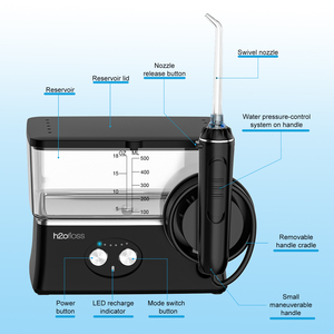 H2ofloss <span class=keywords><strong>Pequeño</strong></span> Flosser de agua de encimera 6 modos Cuidado bucal Chorro de agua <span class=keywords><strong>dental</strong></span> Flosser Recargable <span class=keywords><strong>Irrigador</strong></span> oral - Product Image 2
