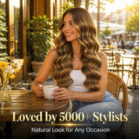 Perruque Body Wave Blond Miel P4/27 en Gros, Sans Chute, Sans Enchevêtrement, Densité 250%, Cheveux Humains Brésiliens Remy