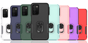 Vente en gros 360 porte-anneau antichoc Mobile couverture arrière TPU PC étuis de téléphone portable pour <span class=keywords><strong>Samsung</strong></span> Galaxy AO3s 165.8 Mm(USA) - Product Image 6