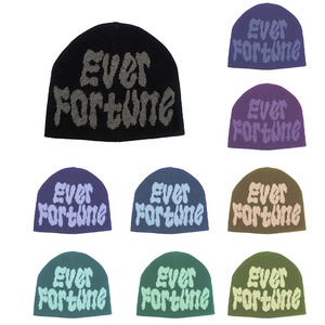<span class=keywords><strong>Bonnet</strong></span> réversible en tricot jacquard double face, doux, en acrylique, pour homme et femme, style streetwear, idéal pour l'extérieur - Product Image 3