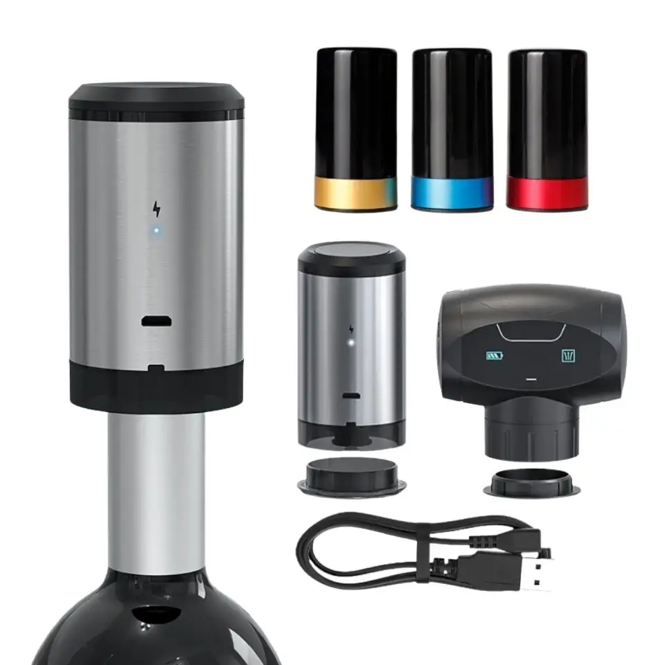 Manufacturer Amazon New Product Electric Wine Stoppers Automatic Vacuum Wine Saver Pump
