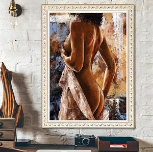 سيدة عارية الكلاسيكية صورة الماس الفن مرسومة باليد 5D ديي نمط أوروبا الحفر الكامل جولة التدريبات الماس بالجملة - Product Image 1