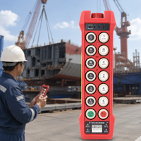 Radiocommande professionnelle à 12 boutons, simple vitesse, pour grues de construction navale et machines de levage offshore