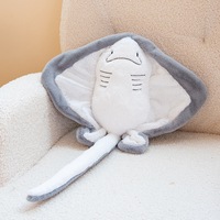 Jouets en peluche en gros : Créatures marines, Raies, Raies en peluche avec logo personnalisé, Raies en peluche jaunes pour aquarium, OEM ODM