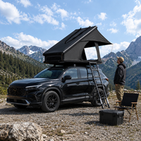Tente de toit rigide X Hinge, design triangulaire, pour 3-4 personnes, pour SUV et pick-up tout-terrain