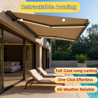 Store extérieur rétractable électrique en aluminium à bras pliables, protection solaire pour terrasse