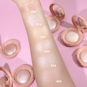 Paleta de Iluminador Compacto Vegano y Libre de Crueldad Animal, <span class=keywords><strong>con</strong></span> <span class=keywords><strong>Brillo</strong></span>, para Rostro y Cuerpo, Marca Privada Personalizada - Product Image 2