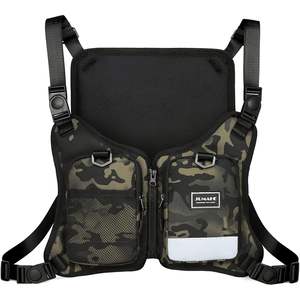 YEVHEV Bolsa de pecho unisex de 14 pulgadas con hombros ajustables, mochila ligera para senderismo con bolsillo interior con cremallera - Product Image 2