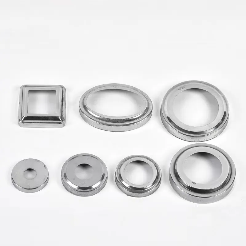 Polished And Satin Handrail Hardware Accessories Stainless Steel Base Plate Cover Staircase Balustrade Decoration Cover