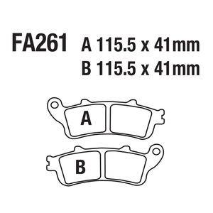 Plaquettes de frein à disque de moto Plaquettes de frein à disque pour FA261 <span class=keywords><strong>Honda</strong></span> Goldwing FJS 400 600 CFR800 XL1000 <span class=keywords><strong>CB</strong></span> CBR ST 1100 1300 - Product Image 4