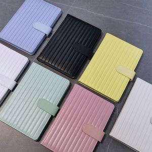 Cuaderno de Tapa Dura de Cuero PU Tamaño A5, Color Macaron, Páginas Gruesas, Encuadernación Cosida, Cierre Magnético, para Oficina y Escuela, Venta Caliente - Product Image 2