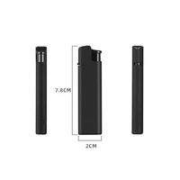 Briquet à gaz mat amovible personnalisable en métal, coupe-vent, flamme rouge, avec logo sur mesure, vente en gros, pas cher