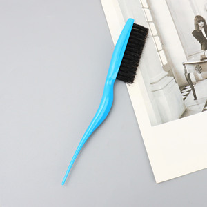 Brosse <span class=keywords><strong>à</strong></span> cheveux personnalisée avec logo, poils de sanglier et nylon, bleue, 3 rangées, peigne <span class=keywords><strong>à</strong></span> queue de rat en nylon, outil de <span class=keywords><strong>coiffure</strong></span>, brosse <span class=keywords><strong>à</strong></span> touffes pour le coiffage des cheveux - Product Image 2