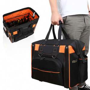 Free Sample Heavy Duty Large Tool <b>Bag</b> Organizer Multi-Pockets Tool Storage <b>Bag</b> Tool <b>Bag</b> With <b>Wheels</b> - Product Image 3