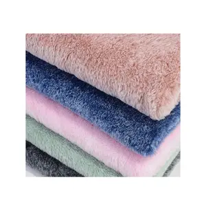 金卡松竞争工厂100聚单面100% 聚酯兔人造毛内饰面料，用于婴儿毯或玩具