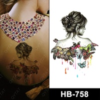 Umweltfreundliche Temporäre Tattoo-Aufkleber für Männer und Frauen, Halber Arm, Bein, Tribal-Muster, Wasserfest