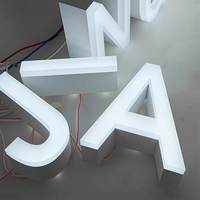 Enseigne lumineuse LED 3D extérieure murale sans cadre personnalisée par le fabricant, numéro de porte éclairé, nom de magasin illuminé, garantie 2 ans