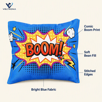 Jouet pour animaux de compagnie BOOM Comic, mini oreiller moelleux et doux avec imprimé de dessin animé, jouet en peluche pour chats et chiens