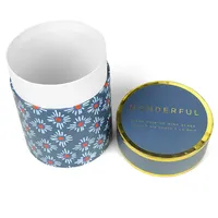 Emballage personnalisé en carton rigide rond pour crèmes, lotions, sérums, bouteilles, thé, grains de café et noix avec insert