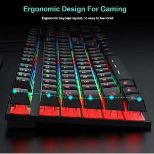 Ensemble <span class=keywords><strong>clavier</strong></span> et souris <span class=keywords><strong>IMICE</strong></span>, sensation mécanique, ordinateur de bureau, ordinateur portable, version filaire - Product Image 4