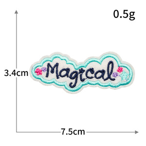 Apliques Bordados Termocolantes com Letras em Inglês: OMG, LOVE, JESUS, PEACE, YES, <span class=keywords><strong>COOL</strong></span>, SWEET para Jaquetas, Calças <span class=keywords><strong>Jeans</strong></span>, Bonés e Bolsas - Product Image 6
