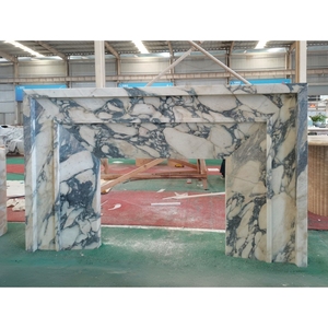 Cornice per Caminetto in Marmo Calacatta Viola Levigato SH STONE, Personalizzabile, per Interni, per Soggiorno di Appartamenti - Product Image 1
