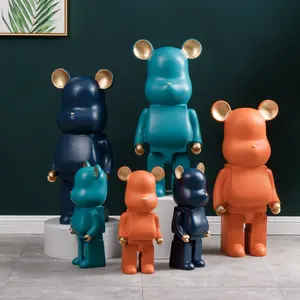 Wholesale 1 10 statue-Customized Modern 1000% Bearbrick Dculpture Home Decoration Life size Kaw s Statue