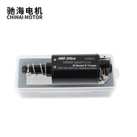 Motor Chihai CHF-480Ultra-28TPA 19K Torsi Tinggi Besar Berbahan Perak dengan Magnet N45SH NdFeB CNC untuk Mainan Gel Blaster