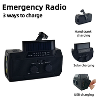 Kit de Supervivencia para Huracanes y Tormentas, Radio de Emergencia de 5000mAh con Manivela Solar, Radio AM/FM con Alerta Meteorológica y Linterna LED