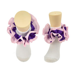 Calzini tubolari per bambini in cotone dal Design accattivante calzini in pizzo con volant per bambine - Product Image 1