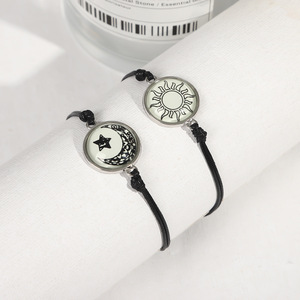 Fashion Retro Sun and Moon <strong>Bracelet</strong> Ins High-<strong>Aesthetic</strong> Couple Braided <strong>Bracelet</strong> - Product Image 6