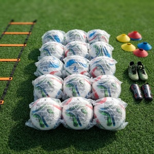 SIANGON Grosir Bola Sepak Profesional Ukuran 1/2/3/4/5 Standar, Bola Sepak PU Thermal Bonded untuk Latihan